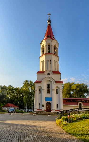 Minsk Pobediteley Ave Bielorrusia Agosto 2019 Campanario Catedral Santa Protección —  Fotos de Stock