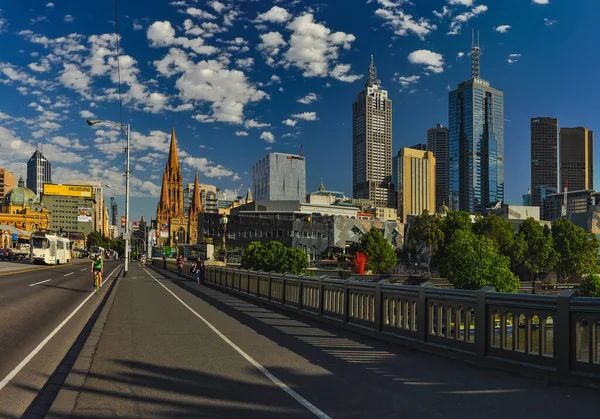 Princes Bridge Kilda Road Melbourne Victoria Australien December 2013 Vid — Stockfoto