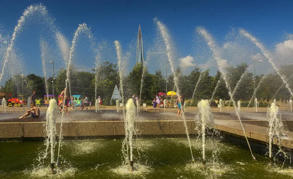 Park Named 300Th Anniversary Petersburg Petersburg Russia July 2021 Water — Stock Photo, Image