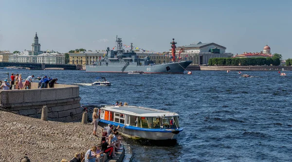 Zona Aguas Del Río Neva San Petersburgo Rusia Julio 2021 — Foto de Stock