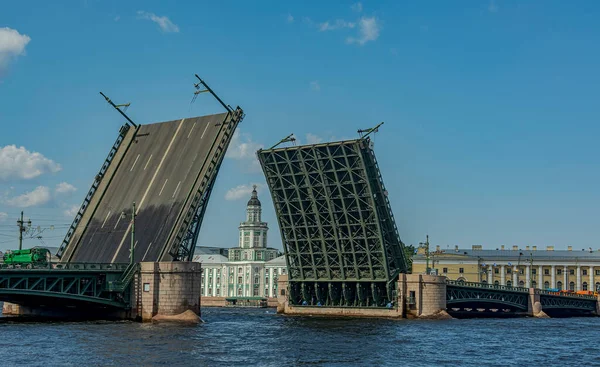 Pont Levé Palais Dans Après Midi Juillet Pour Une Répétition — Photo