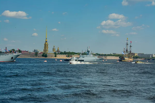 Zona Aguas Del Río Neva San Petersburgo Rusia Julio 2021 — Foto de Stock