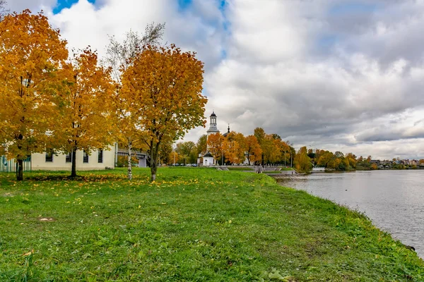 Autumn Village Ust Izhora Site Battle Swedes 1240 — Stock Photo, Image