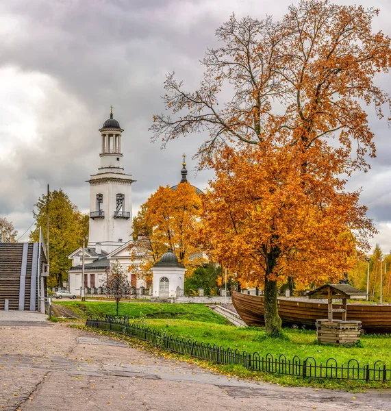 Neva Izhora Nehrinin Birleştiği Yerde Alexander Nevsky Anıtı Kilise 1240 — Stok fotoğraf