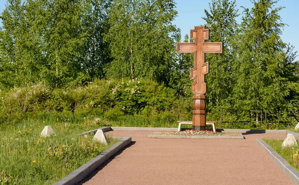 Vänster Bank Neva Kirovskij Distriktet Leningrad Regionen Ryssland Juni 2019 — Stockfoto