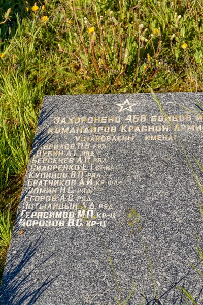 ネヴァ川左岸 キーロフスキー地区 レニングラード地域 ロシア 2019年6月1日 ネフスキー ピラタッカ 英語版 では1941年から1943年までソビエト軍に占領された橋頭堡の墓がある 記念碑や墓がある記念エリア — ストック写真