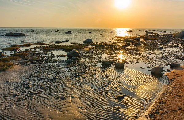 Golfo Finlandia Komarovo Región Leningrado Rusia Septiembre 2020 Puesta Sol — Foto de Stock