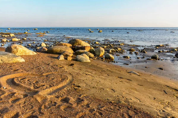 Finska Viken Komarovo Leningradregionen Ryssland September 2020 Solnedgång Vid Finska — Stockfoto