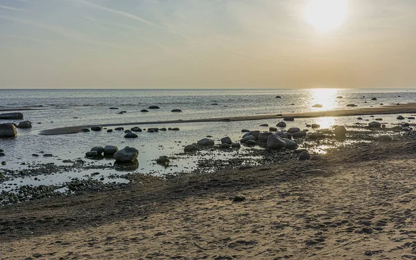 Golfo Finlândia Komarovo Região Leningrado Rússia Setembro 2020 Pôr Sol — Fotografia de Stock