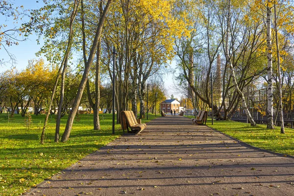 Dálnice Citadely Město Kronstadt Rusko Října2021 Veřejný Park Ostrov Pevností — Stock fotografie