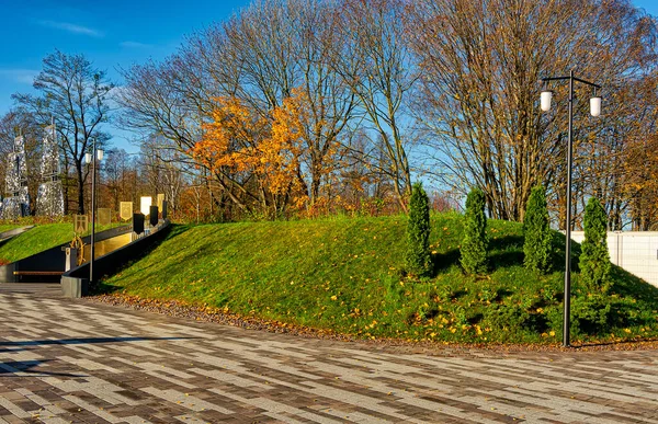 Autostrada Cytadeli Miasto Kronstadt Rosja Października 2021 Park Publiczny Wyspa — Zdjęcie stockowe