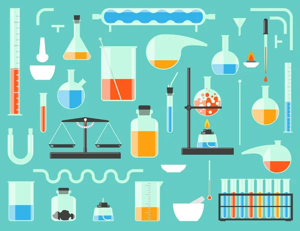 Equipo químico de laboratorio — Vector de stock