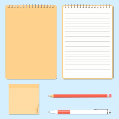 Ofiice illüstrasyon malzemeleri.