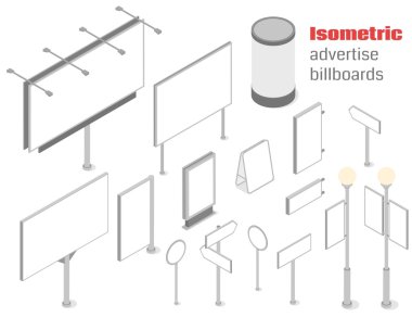 İzometrik reklam reklam panoları