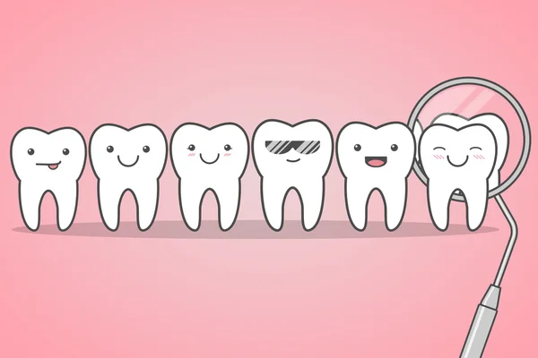 Comprobación dental en el dentista . — Archivo Imágenes Vectoriales