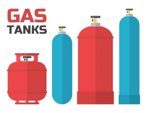 Gaz tankları seti.