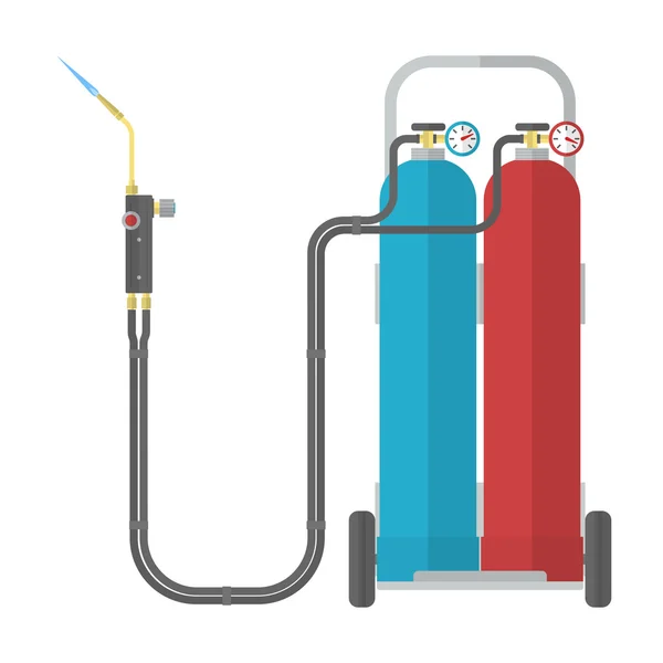 Soldadura con combustible oxi — Vector de stock