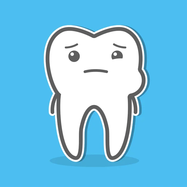 Illustration zum Zahnschmerzen-Konzept — Stockvektor