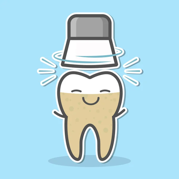 Dientes mecánicos concepto de blanqueamiento . — Vector de stock