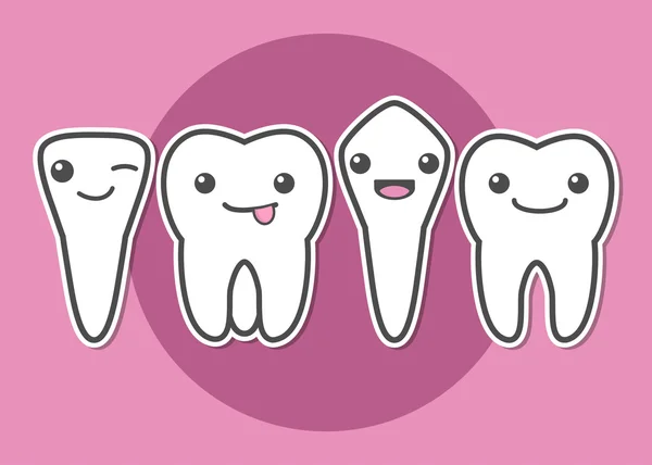 Tipo de dientes ilustración — Vector de stock