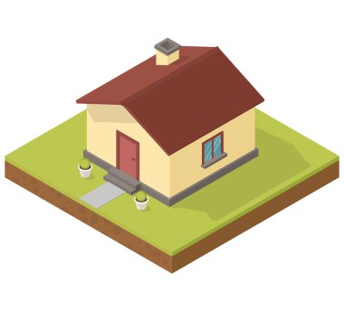 Isometric House Simgesi.