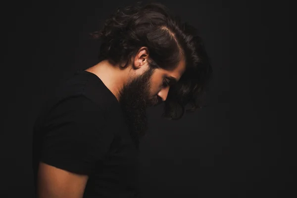 Man in a black shirt — Stock Photo, Image