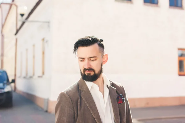 Muž s knírkem a bradkou — Stock fotografie