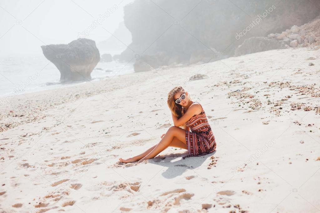 young girl on the beach