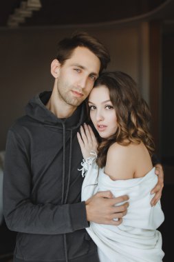 Genç güzel poz Çift