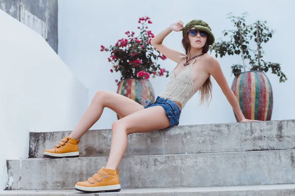 Young woman posing in a swimsuit — Stock Photo, Image