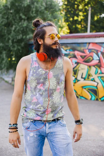 Retrato do homem hipster — Fotografia de Stock