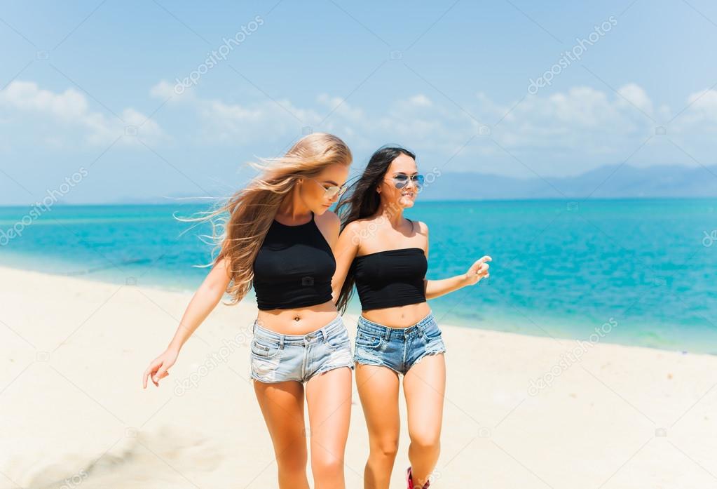 beautiful girls on the beach