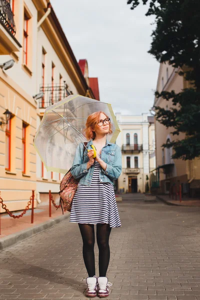 hipster girl posing on the street