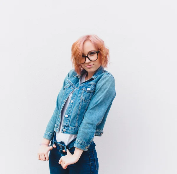 portrait of young hipster girl