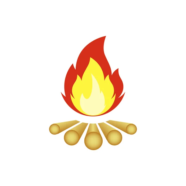 Fogata cocina fuego — Vector de stock