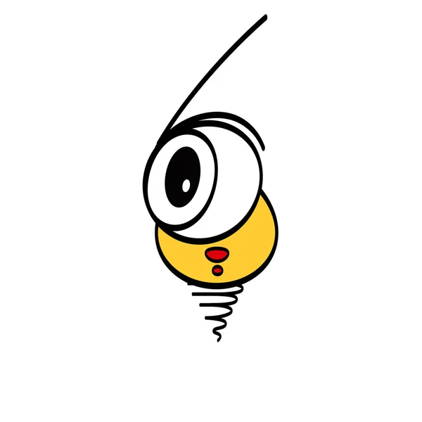 Ojo de cíclope de dibujos animados — Vector de stock