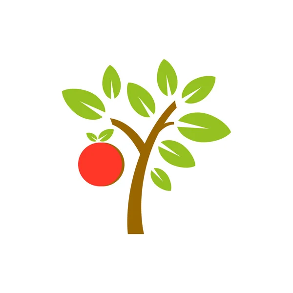 Manzana de árbol frutal — Vector de stock