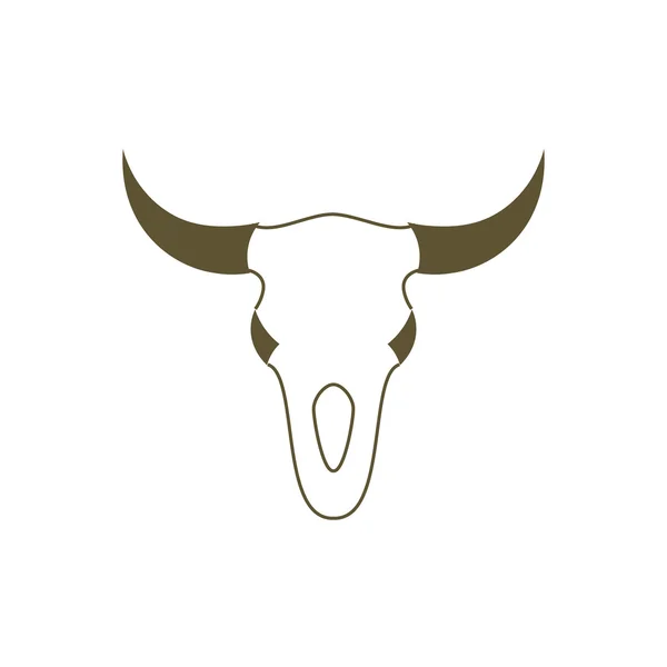 Bull Skull Animal — Stock Vector
