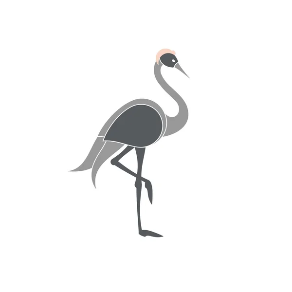 Γερανός ζώα πτηνά — Διανυσματικό Αρχείο