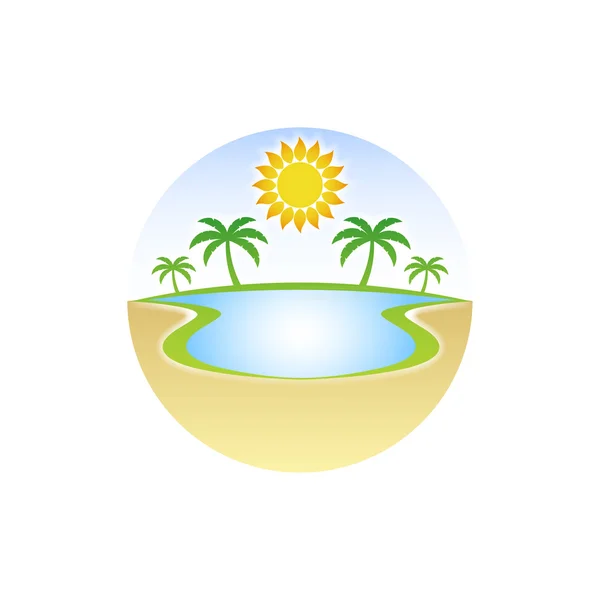 Oasis Nature Beach — Stockvector