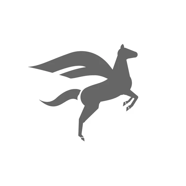 Vliegende paard dierlijke Tattoo — Stockvector