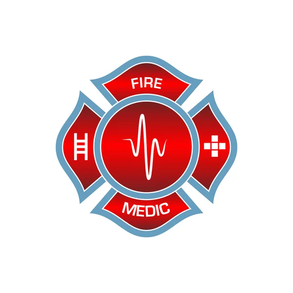 Bomberos Logo Médico — Vector de stock