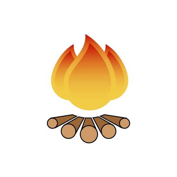 Signe de feu Feu de forêt — Image vectorielle