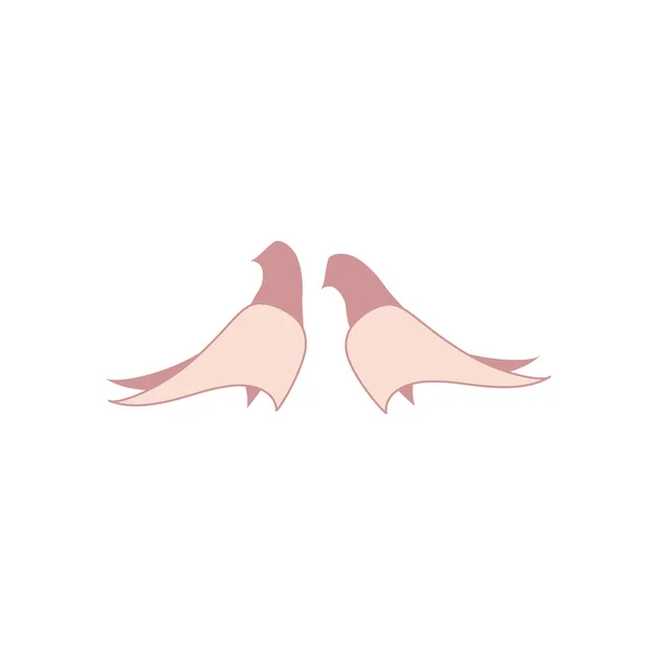 Love Doves Pigeons — Stock Vector
