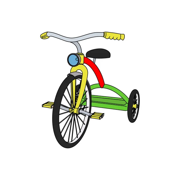 Viaje en bicicleta de triciclo — Vector de stock