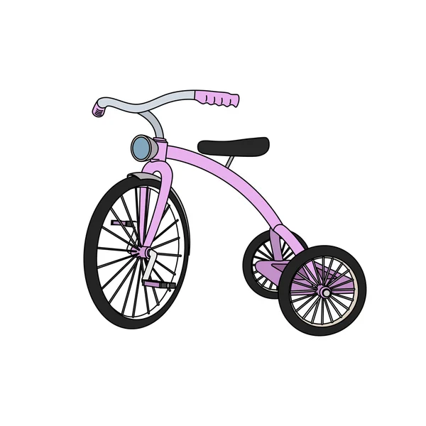 Triciclo para meninas bicicleta — Vetor de Stock