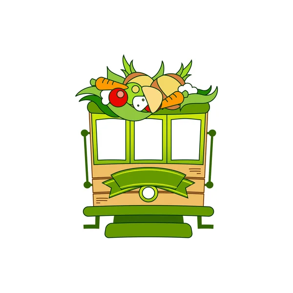 Alimentation Train Voyage Transport — Image vectorielle