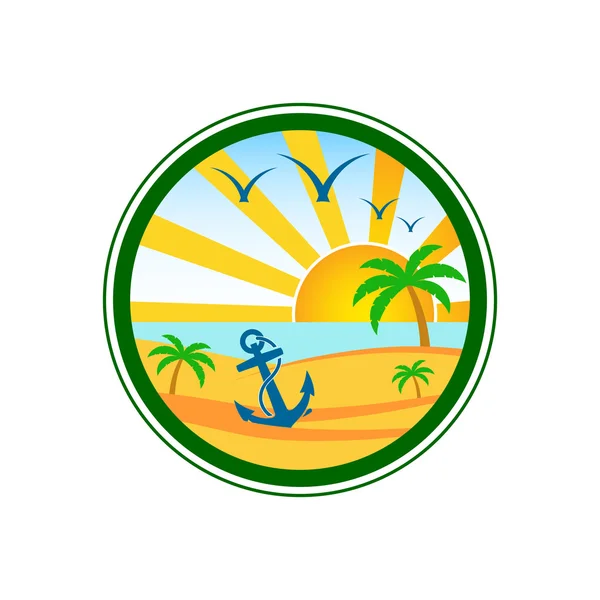 Beach Club logo — Stock vektor