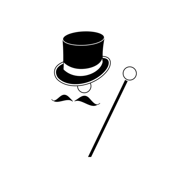 Gentleman Hat Wedding Fashion — Stock Vector