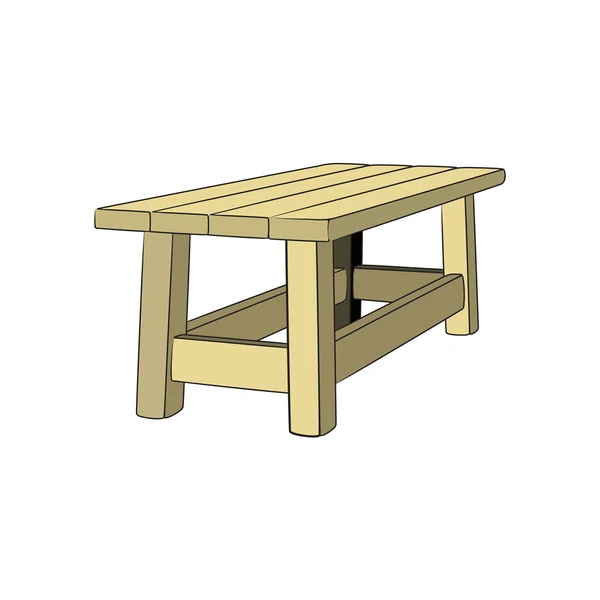 Stół 3D drewniany — Wektor stockowy